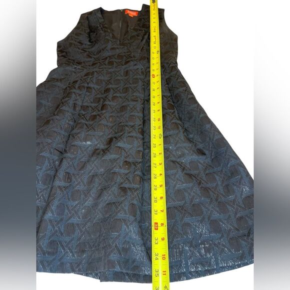 Kirna Zabete For Target Dress Black Metallic Jacquard Wrap A Line Womens Size 10 - Picture 12 of 12